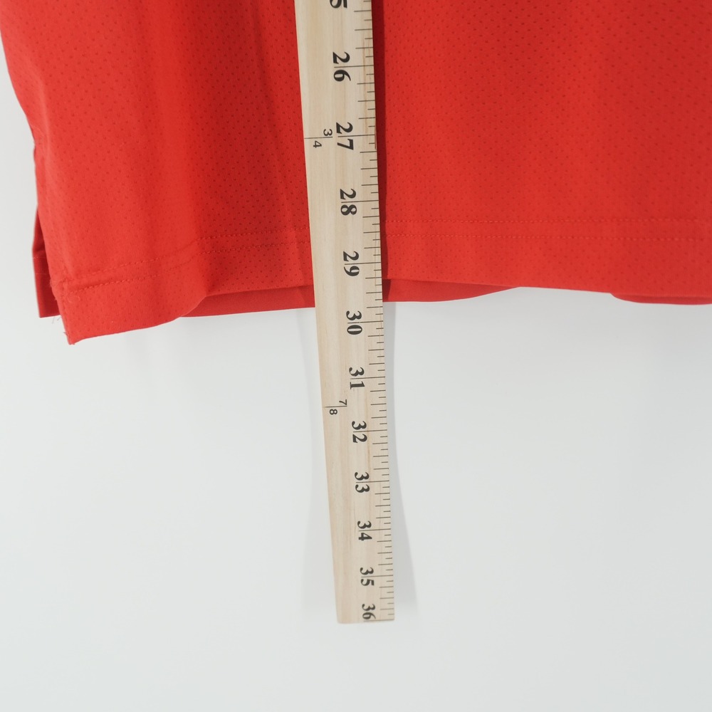 Adidas Polo Shirt Mens M Red Climacool Short Sleeve Golf Athletic Logo - Picture 5 of 6